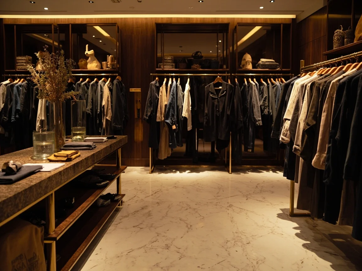 Progetto di esposizione per negozio di moda a Londra